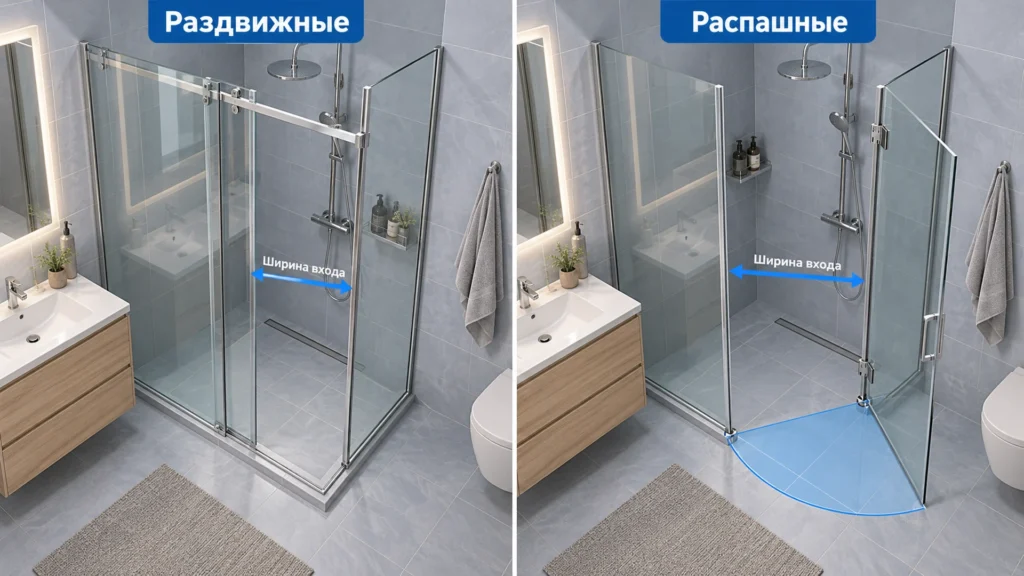 Двери душевого уголка